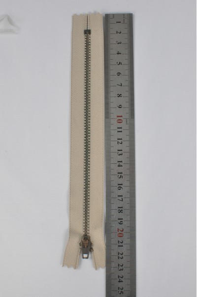 ZIP052  3號拉鏈  密尾金屬拉鏈  單頭拉鏈  金屬拉鏈 不設單獨拉鍊訂購 45度照